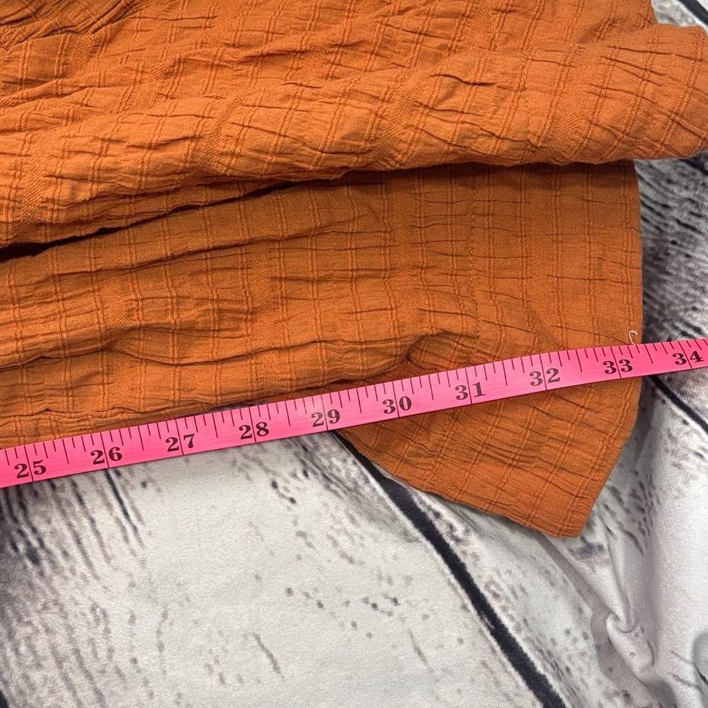 Luca Boho Long Sleeve Orange Dress - Picture 9 of 11